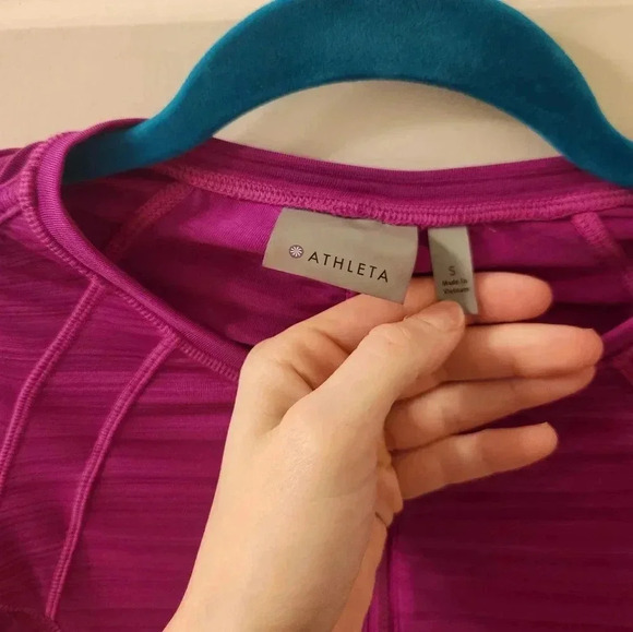Athleta Jacket Womens Size S Fuchsia 1/2 Zip Activewear #Q357 - Picture 2 of 5